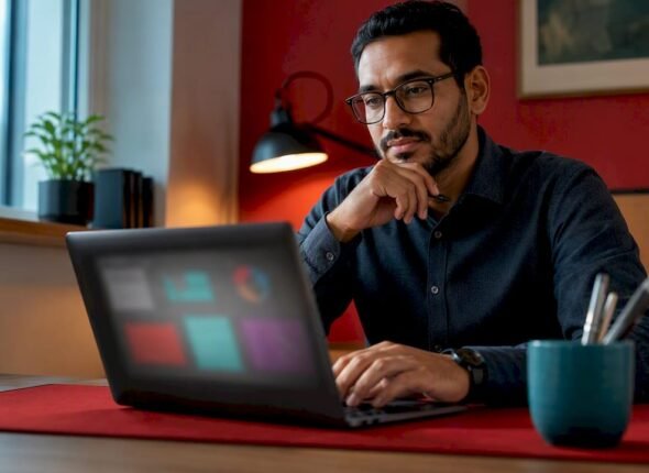 Professional studying digital marketing certification