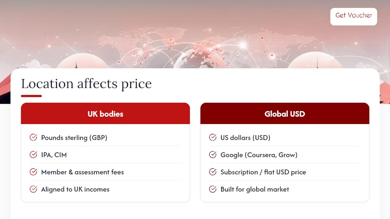 Does location affect what you pay for certification? — overview diagram