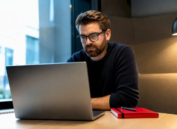 Professional preparing for sales certification