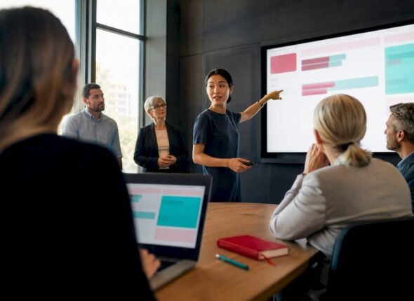 Project board reviewing Agile workstream increment