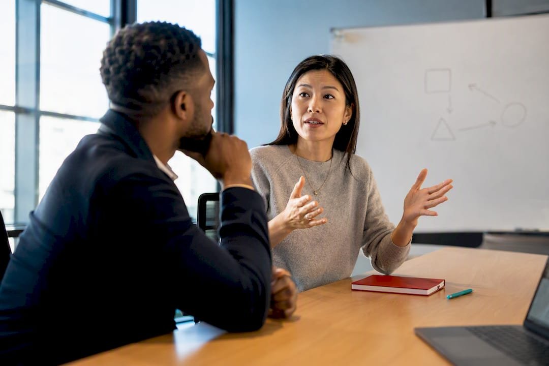 Managers rehearsing a workplace negotiation