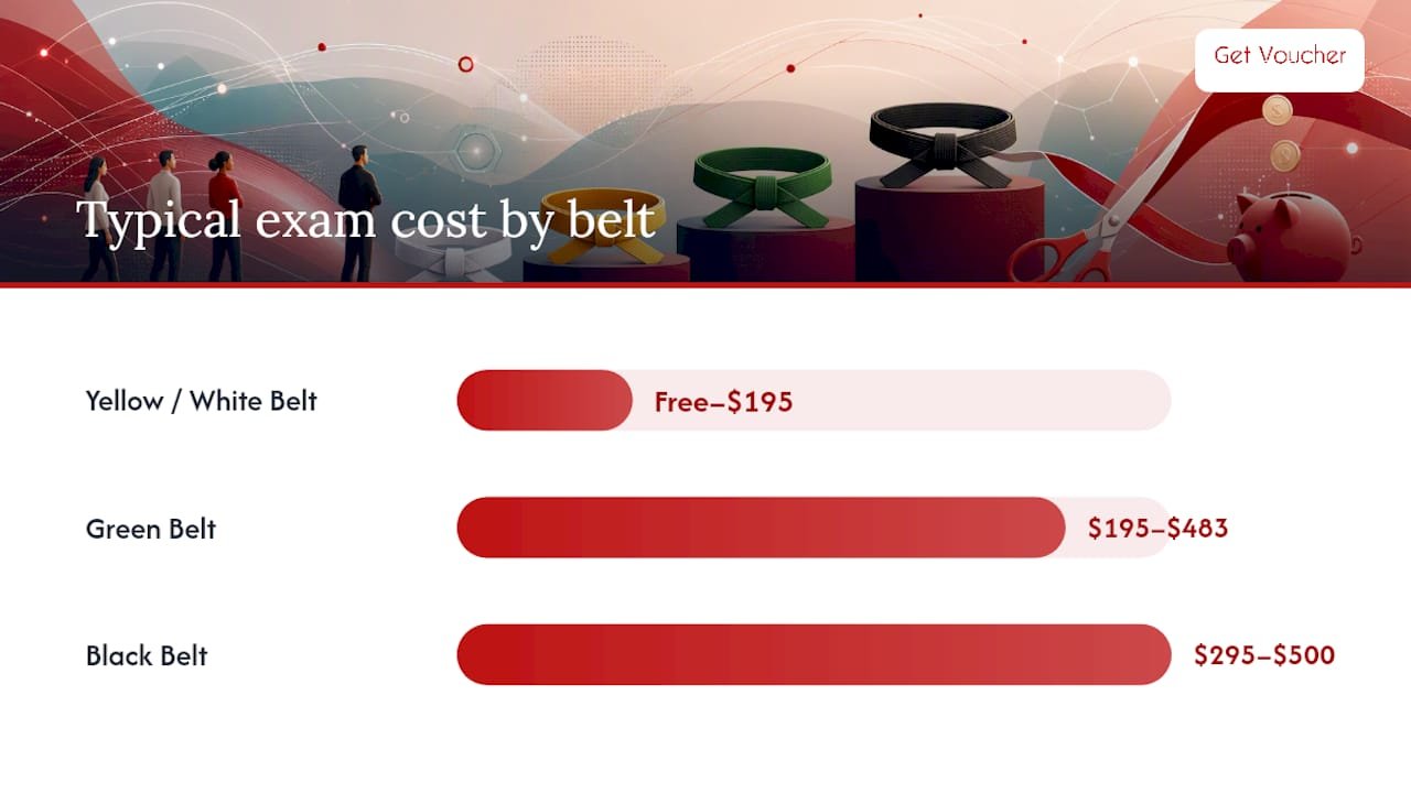 Typical six sigma exam cost by belt level — overview diagram