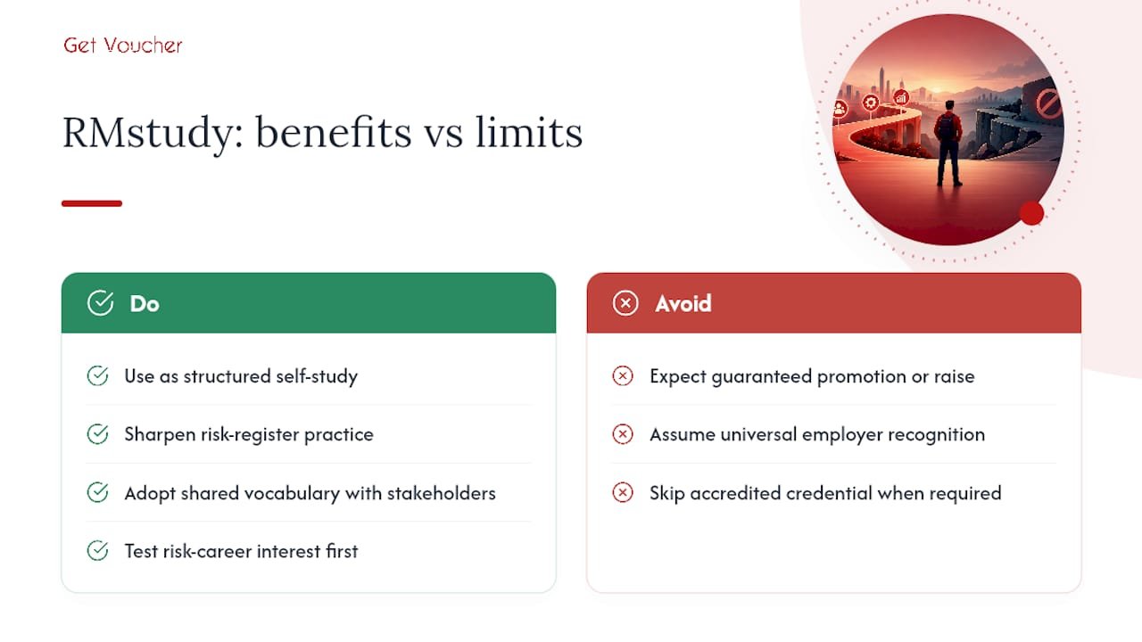 Benefits of RMstudy certification for career advancement — overview diagram