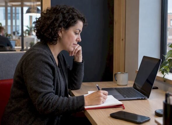 Professional reviewing an online exam policy