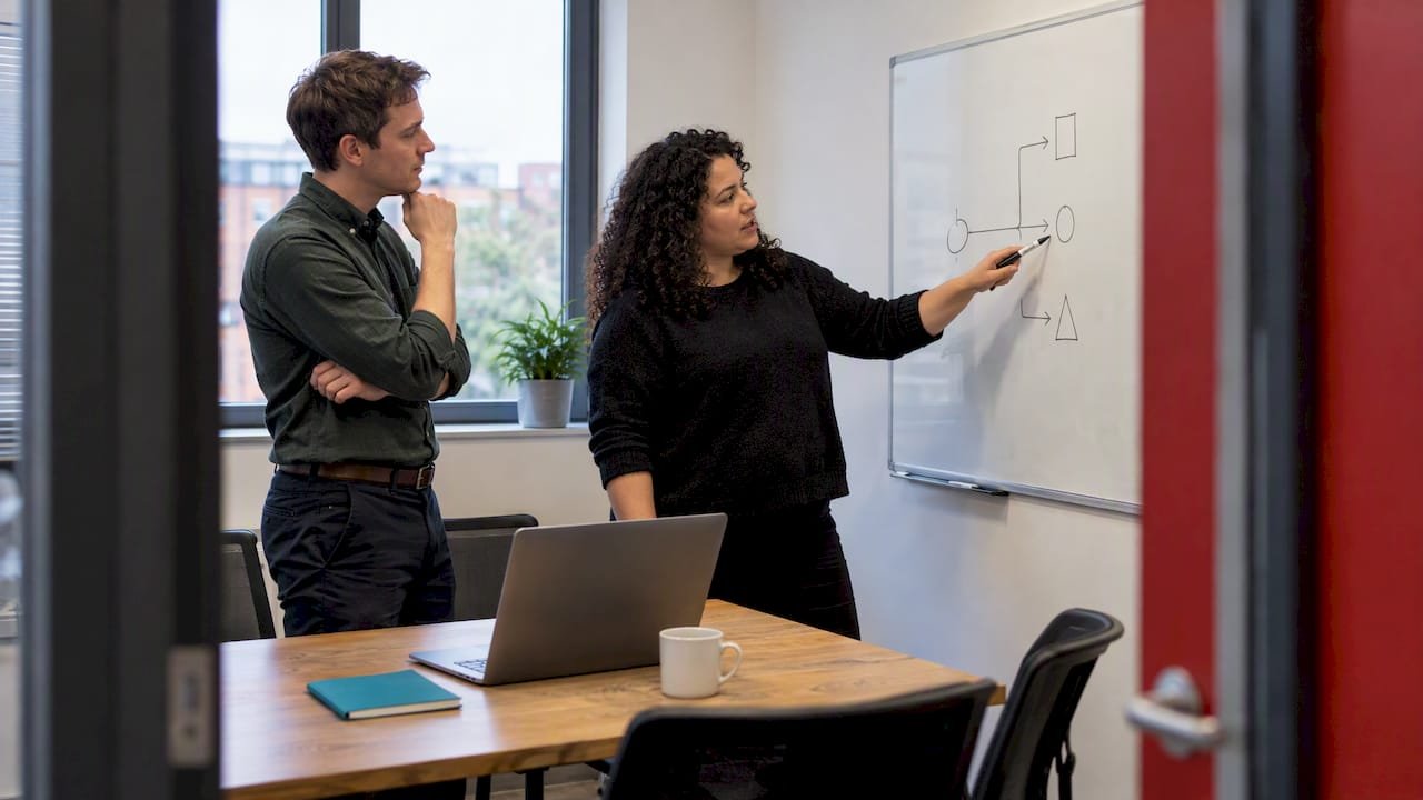 Professionals comparing project certification routes