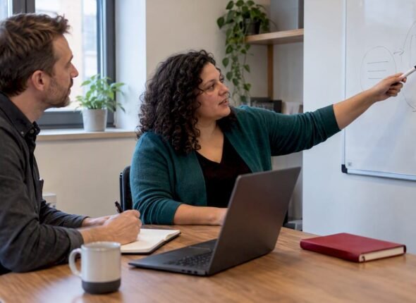 Product colleagues discussing role boundaries