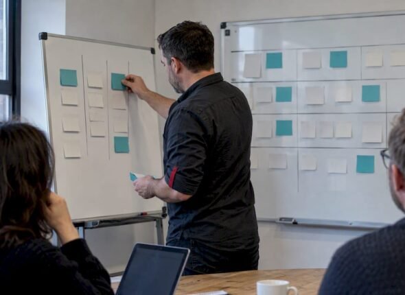 Agile lead comparing two framework planning boards