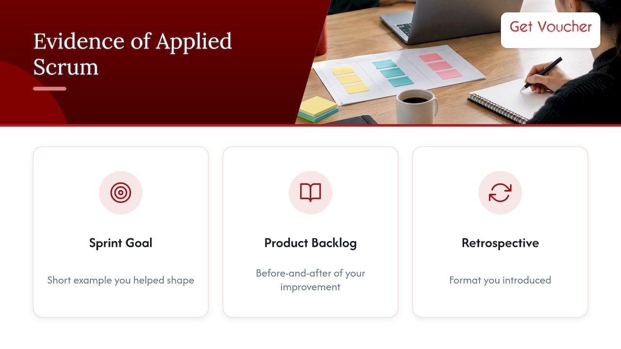 Three examples of applied Scrum portfolio evidence