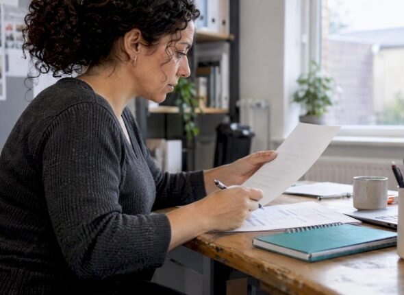 Marketer reviewing a campaign brief