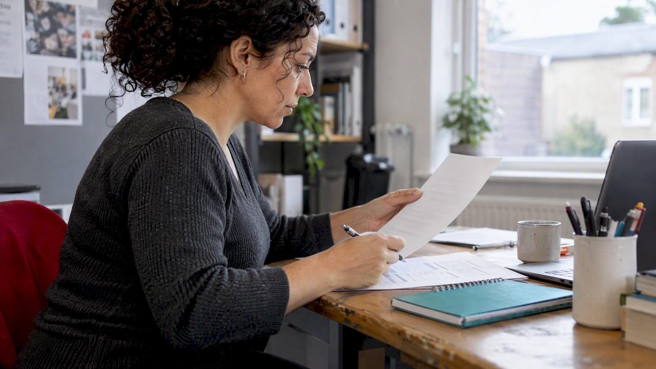 Marketer reviewing a campaign brief