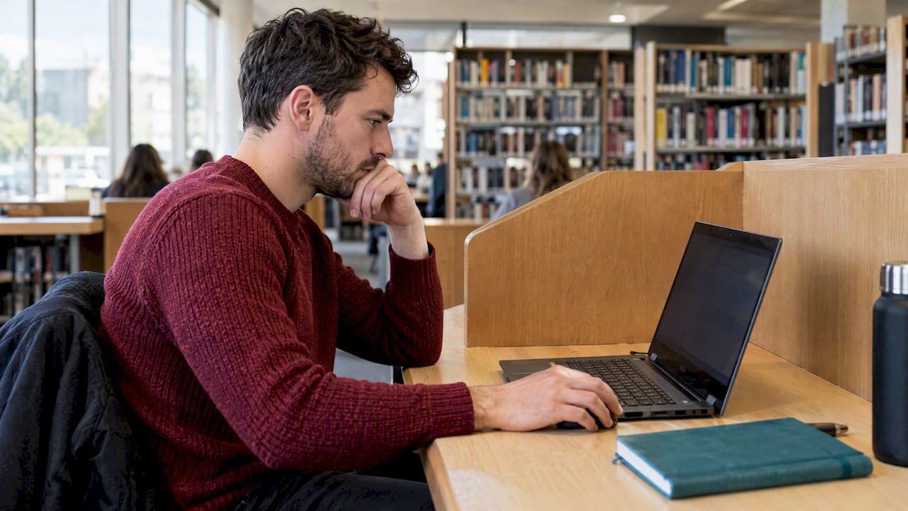 Candidate taking an online Scrum practice exam